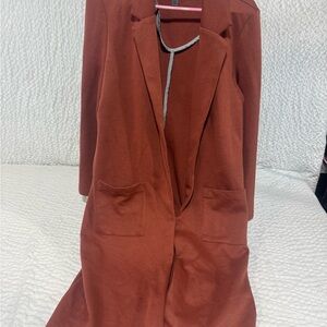 Elegant Rust Pea Coat for Women